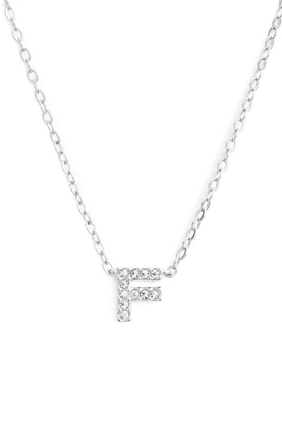 Nadri Initial Pendant Necklace In F Silver