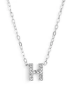 Nadri Initial Pendant Necklace In H Silver