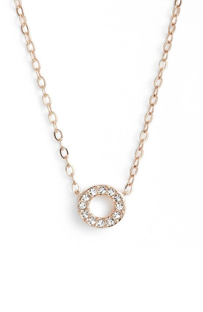 Nadri Initial Pendant Necklace In O Rose Gold