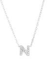 Nadri Initial Pendant Necklace In N Silver