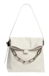 Off-white Medium Booster Leather Shoulder Bag In White