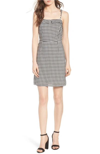 Cupcakes And Cashmere Eddie Checked Mini Dress In Black