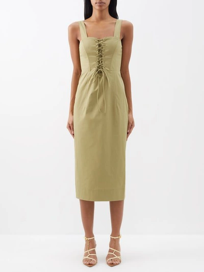 Staud Khaki Sutton Dress