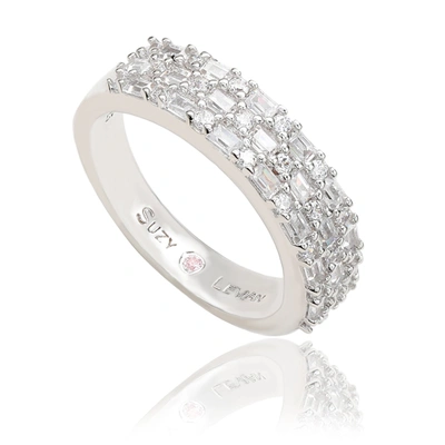 Suzy Levian Sterling Silver White Cubic Zirconia Ring