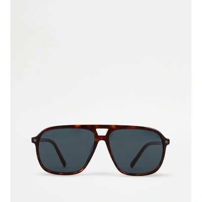 Tod's Squared Sunglasses In Red