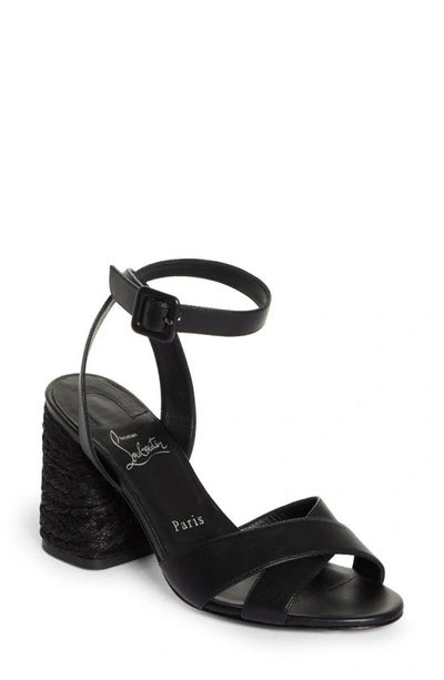 Shop Christian Louboutin Mariza Block Heel Sandal In Black