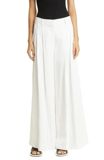 Twp New Didi Pleated Wide Leg Pants In White