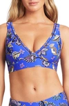 Sea Level Longline Triangle Bikini Top In Cobalt