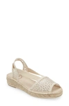 Toni Pons Estel Peep Toe Espadrille Sandal In Cru/ecru