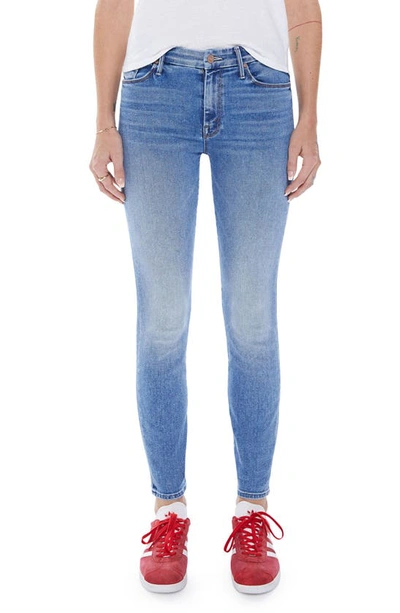 Mother The Looker Mid Rise Ankle Skinny Jeans In Blue