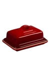 Le Creuset Heritage Butter Dish In Cherry