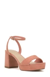 Vince Camuto Pendreya Platform Sandal In Salmon Suede