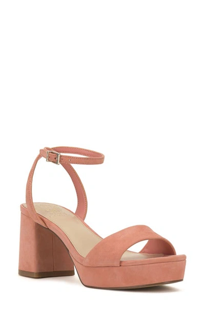 Vince Camuto Pendreya Platform Sandal In Salmon Suede