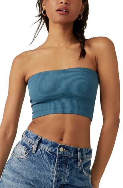 Free People Amelia Bandeau Bra In Jeans