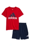 Adidas Originals Boys' Graphic Tee & Cargo Shorts Set - Little Kid In Better Scarlet