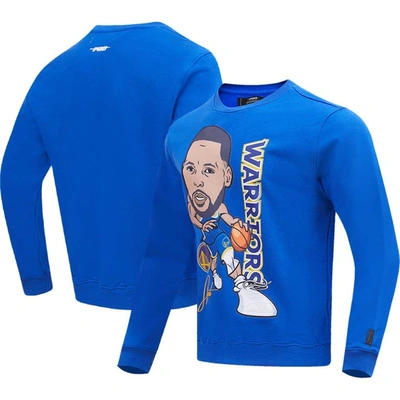 Post Stephen Curry Royal Golden State Warriors Avatar Pullover Sweatshirt
