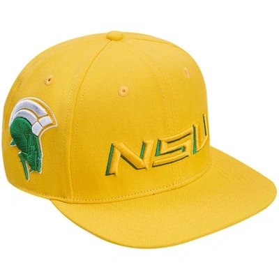 Pro Standard Gold Norfolk State Spartans Evergreen Nsu Snapback Hat