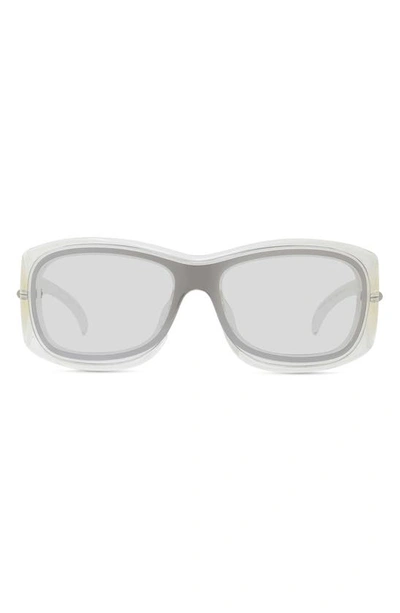 Givenchy Oval Sunglasses In Crystal / Smoke Mirror