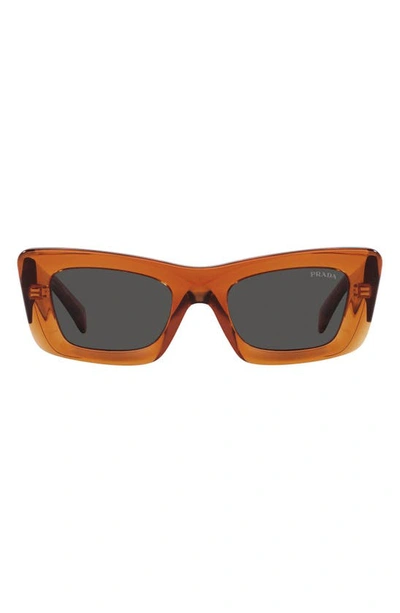 Prada 50mm Square Sunglasses In Orange