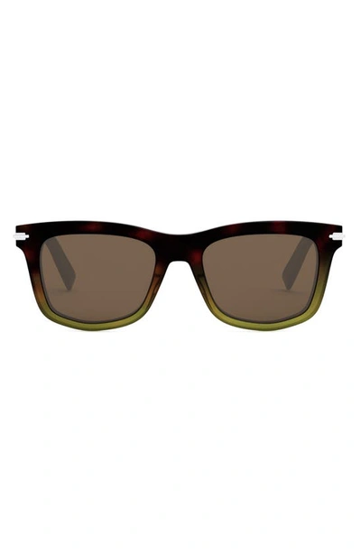 Dior Blacksuit 53mm Geometric Sunglasses In Havana/ Other / Brown