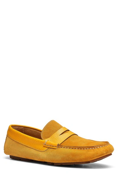 Donald Pliner Maverick Driving Penny Loafer In Yellow