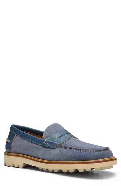 Donald Pliner Jimmy Penny Loafer In Light Blue