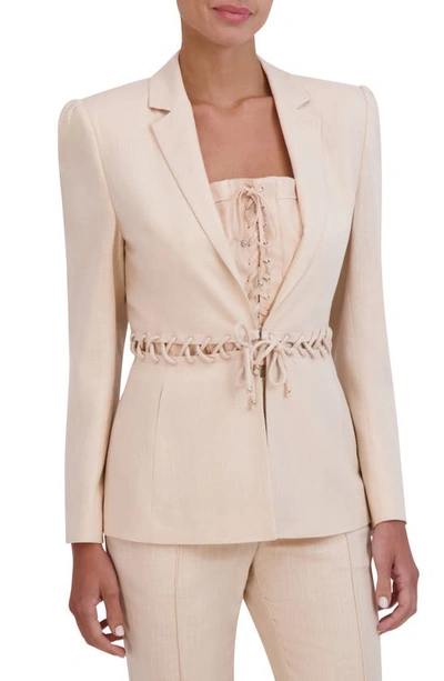 Bcbgmaxazria Linen Blend Blazer In Sand