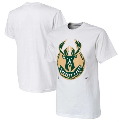 Nba X Naturel White Milwaukee Bucks No Caller Id T-shirt
