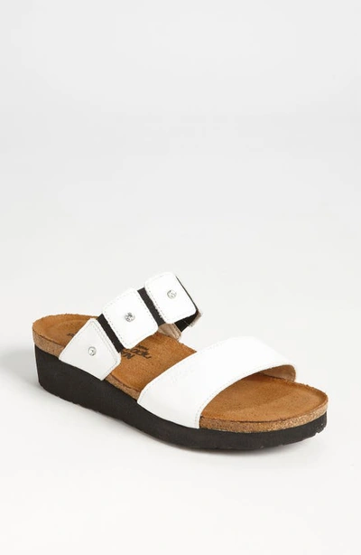 Naot 'ashley' Sandal In White Leather