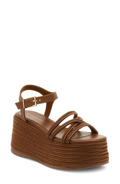 Kelsi Dagger Brooklyn Mend Platform Wedge Sandal In Peanut