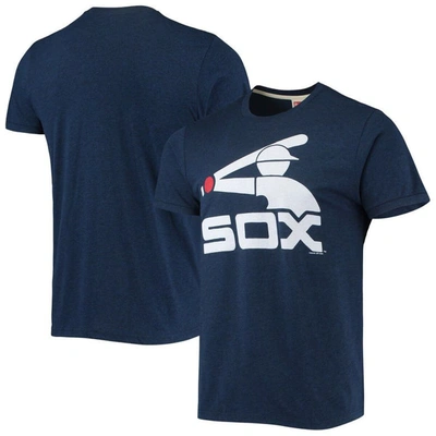 Homage Navy Chicago White Sox Hand-drawn Logo Tri-blend T-shirt