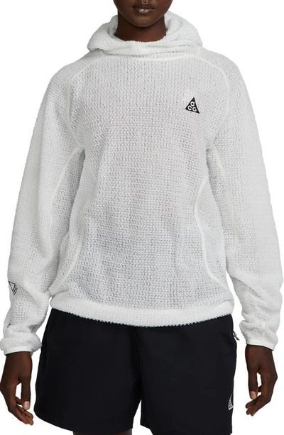 Nike Acg Knit Pullover Hoodie In White