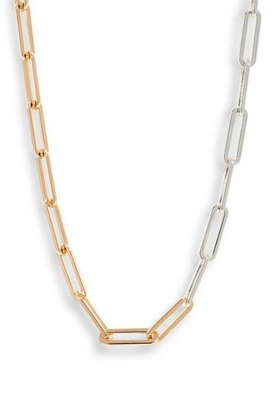 Jenny Bird Andi Paperclip Link Necklace In Two Tone
