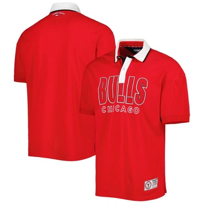 Tommy Jeans Red Chicago Bulls Stanley Pique Polo