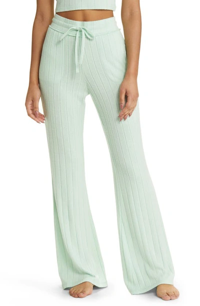Bp. Cozy Rib Flared Pants In Green Screen | ModeSens