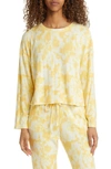 Bp. Cozy Rib Oversize Pajama Top In Yellow Iris Easy Wash