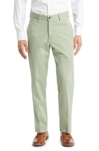 Berle Charleston Khakis Pleated Chino Pants In Sage