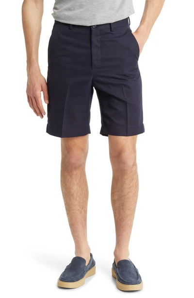 Berle Flat Front Shorts In Navy