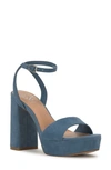 Vince Camuto Pendry Ankle Strap Platform Sandal In Blue Haze Trusue