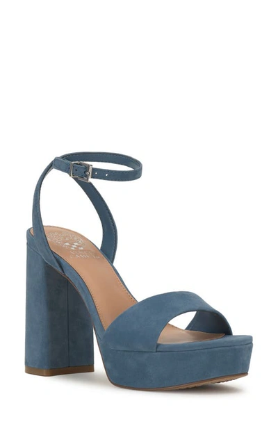 Vince Camuto Pendry Ankle Strap Platform Sandal In Blue Haze Trusue