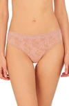 Natori Bliss Allure Lace Thong In Rose Beige