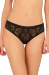 Natori Bliss Allure Lace Thong In Black