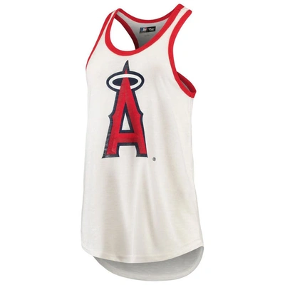 G-iii 4her By Carl Banks White Los Angeles Angels Tater Racerback Tank Top