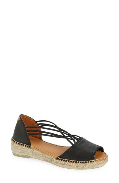 Toni Pons Ebre Espadrille Sandal In Negre/ Black