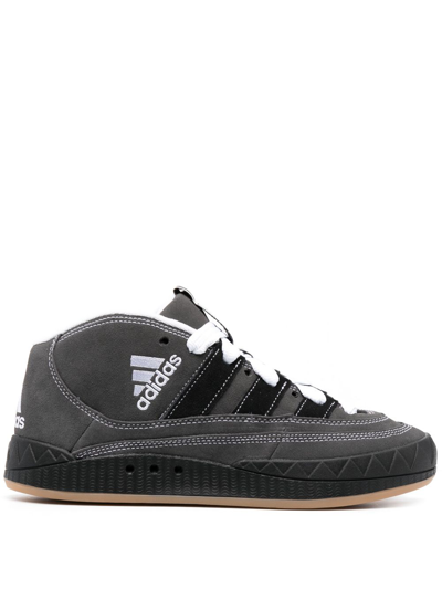 Adidas Originals Adimatic Mid Sneaker In Grey Five/core Black/off White