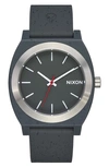 Nixon Time Teller Opp Silicone Strap Watch, 39.5mm In Asphalt Speckle