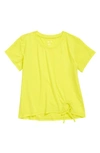 Zella Girl Kids' Tied Up T-shirt In Lemon Lime