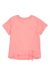 Zella Girl Kids' Tied Up T-shirt In Pink Blast