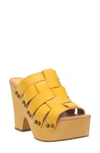 Dingo Dagwood Platform Slide Sandal In Yellow