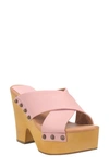 Dingo Driftwood Platform Wedge Sandal In Pink